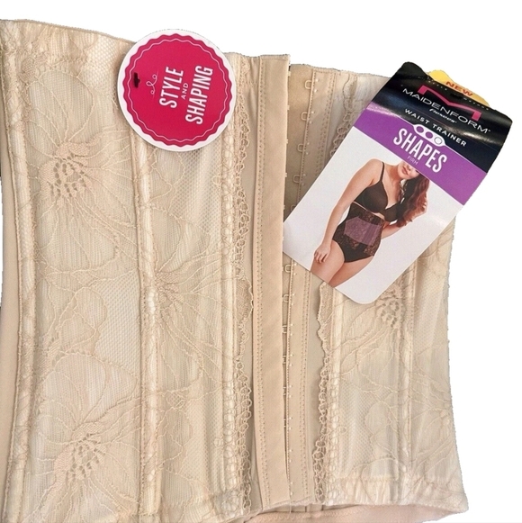 NWT Maidenform Small Lace Shapewear in Cream - Picture 12 of 16
